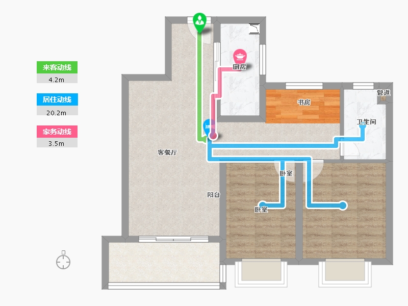 江苏省-无锡市-融创运河映-71.00-户型库-动静线