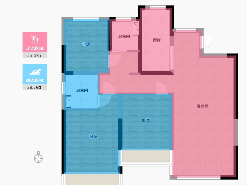 江苏省-苏州市-石榴太湖院子-78.00-户型库-动静分区