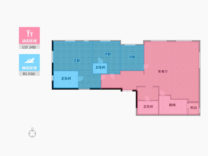 陕西省-西安市-华侨城天鹅堡五期-182.76-户型库-动静分区