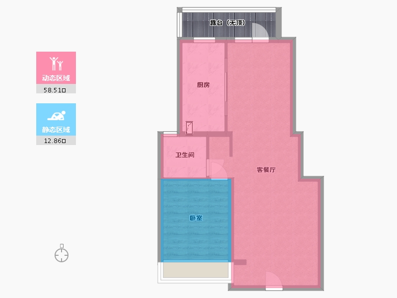 甘肃省-兰州市-保利领秀山-69.79-户型库-动静分区