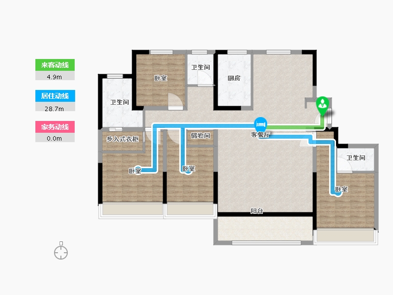 江苏省-苏州市-国泰.云栖-153.00-户型库-动静线