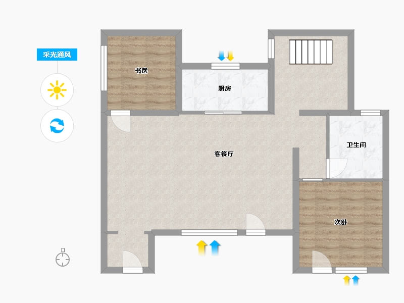 黑龙江省-哈尔滨市-融创建荣·松江宸院-80.80-户型库-采光通风