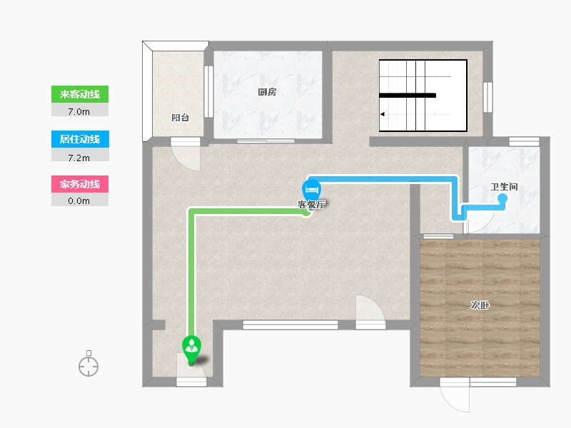 黑龙江省-哈尔滨市-融创建荣·松江宸院-72.10-户型库-动静线