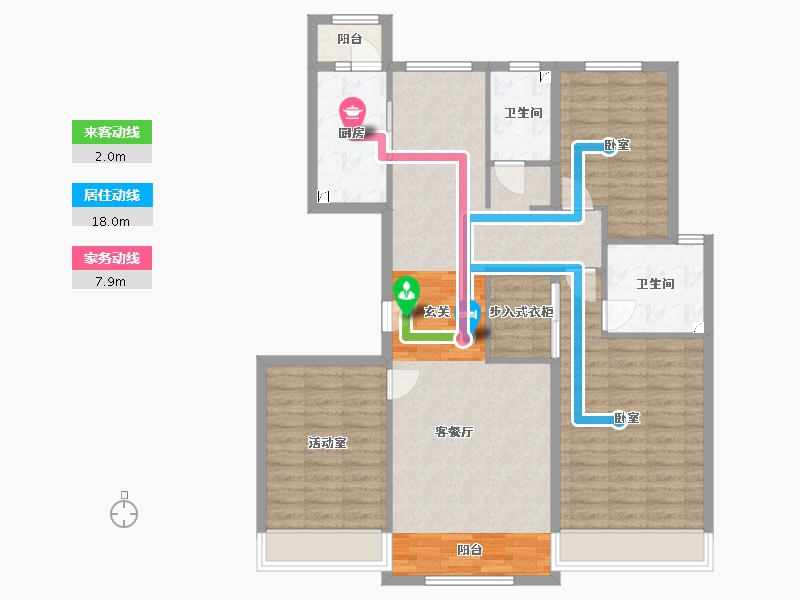 甘肃省-兰州市-保利领秀山-110.45-户型库-动静线