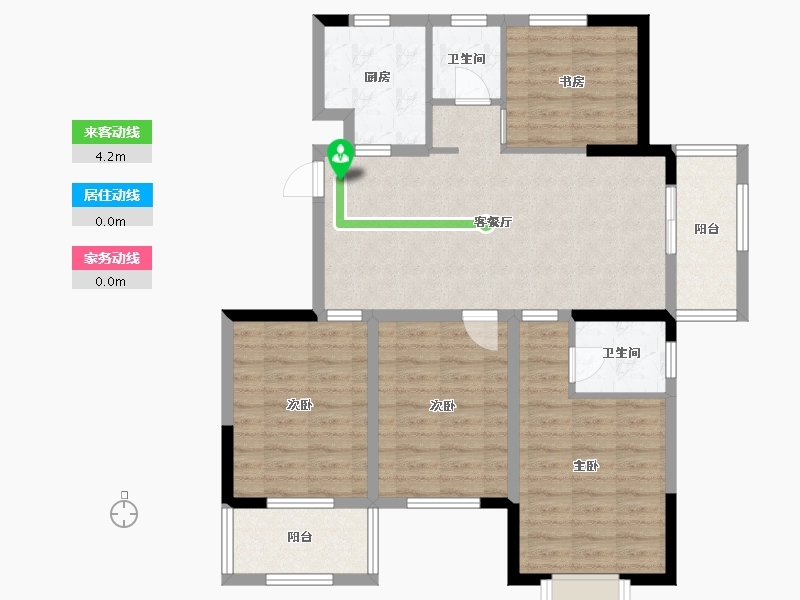 江苏省-盐城市-德惠尚书房锦苑-95.21-户型库-动静线