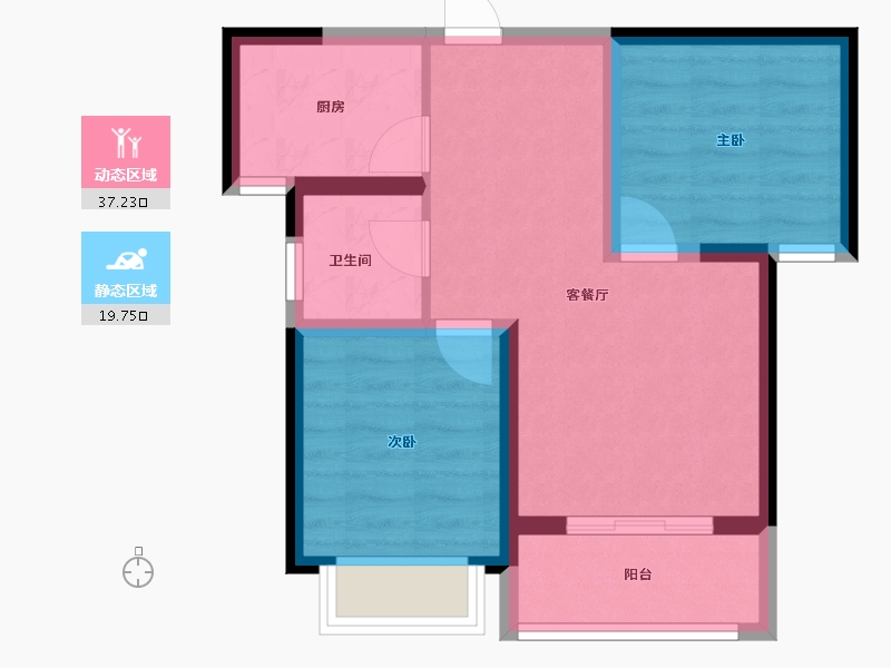 陕西省-榆林市-多丰•水岸绿洲-49.97-户型库-动静分区