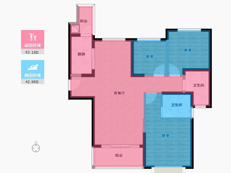 江苏省-无锡市-无锡恒大绿洲-94.00-户型库-动静分区