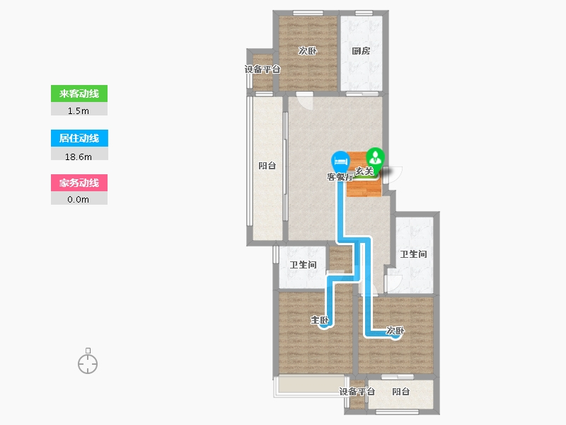 黑龙江省-哈尔滨市-融创建荣·松江宸院-108.80-户型库-动静线