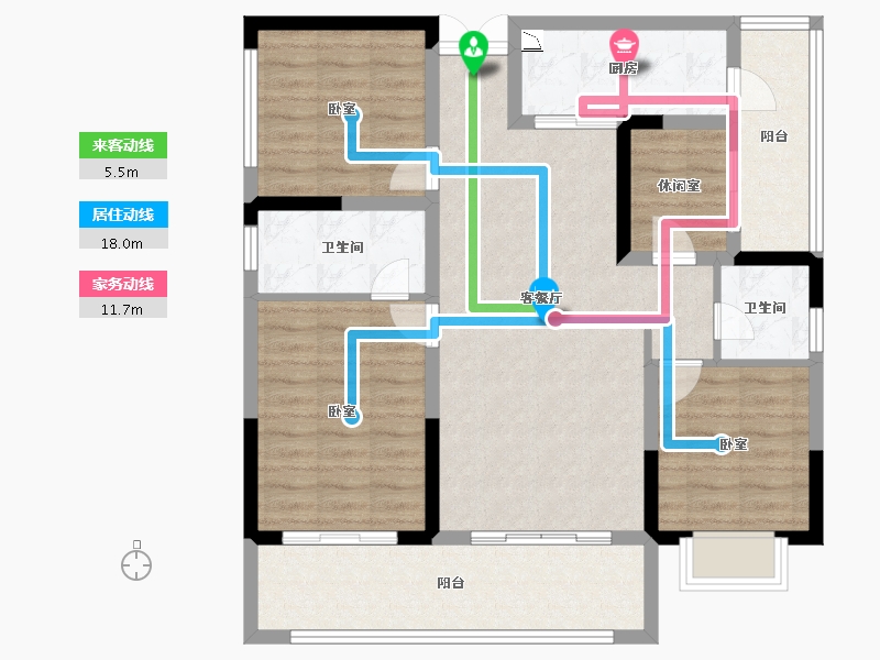 云南省-楚雄彝族自治州-万景·彝海学府-97.25-户型库-动静线