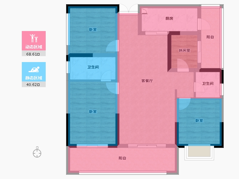 云南省-楚雄彝族自治州-万景·彝海学府-97.25-户型库-动静分区