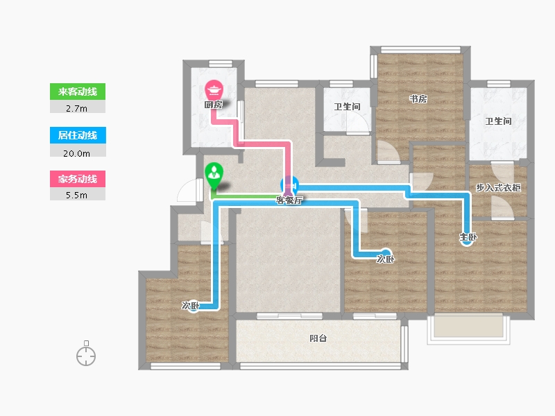 安徽省-合肥市-正荣悦都荟-101.40-户型库-动静线