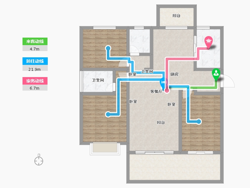 云南省-楚雄彝族自治州-天一公园首府-120.59-户型库-动静线