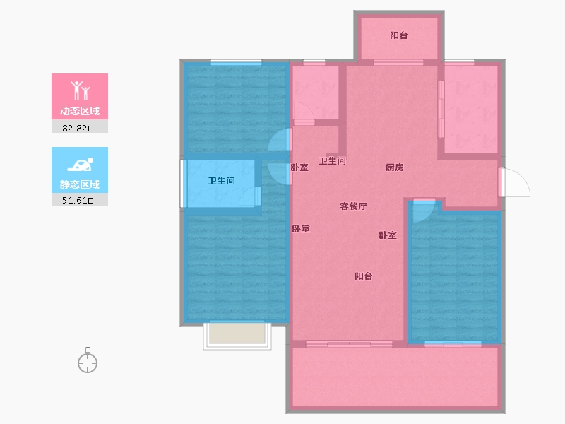 云南省-楚雄彝族自治州-天一公园首府-120.59-户型库-动静分区