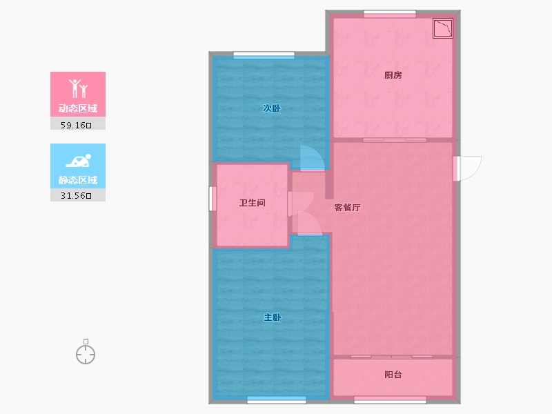 黑龙江省-哈尔滨市-顺迈欣郡三期-82.50-户型库-动静分区