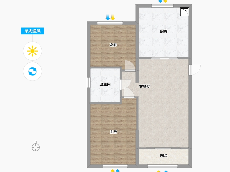 黑龙江省-哈尔滨市-顺迈欣郡三期-82.50-户型库-采光通风