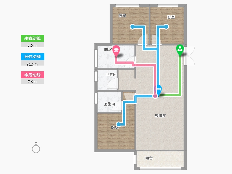 甘肃省-天水市-玖鼎·锦绣名苑-98.00-户型库-动静线