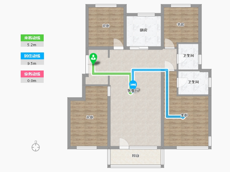 黑龙江省-哈尔滨市-华润置地·萬象府-106.27-户型库-动静线