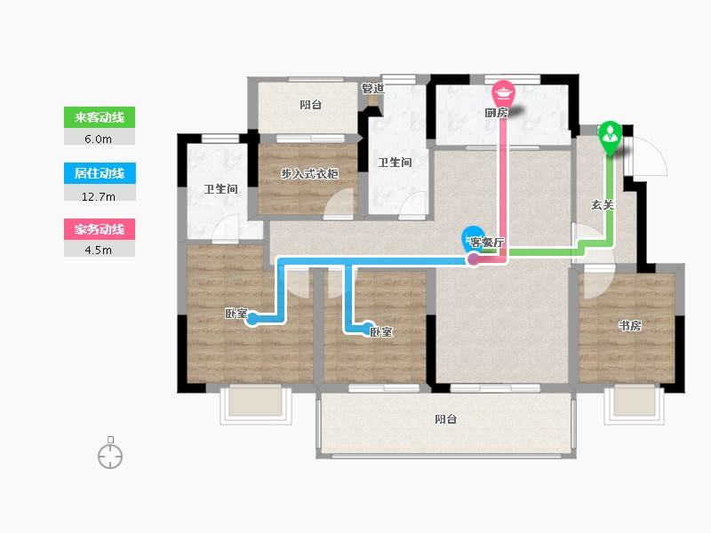 江苏省-苏州市-金地浅山风华-94.00-户型库-动静线