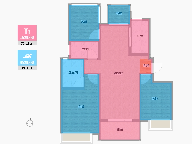 江苏省-南京市-世茂城品-94.01-户型库-动静分区