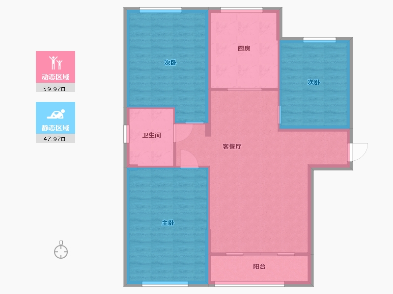 黑龙江省-哈尔滨市-顺迈欣郡三期-98.40-户型库-动静分区