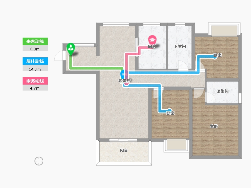 江苏省-无锡市-银城尚锦城-101.01-户型库-动静线