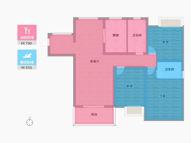 江苏省-无锡市-银城尚锦城-101.01-户型库-动静分区