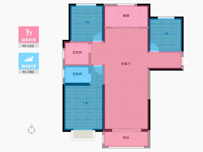 陕西省-榆林市-多丰•水岸绿洲-94.92-户型库-动静分区