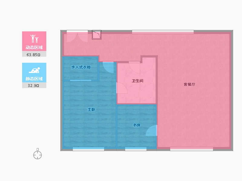 陕西省-榆林市-中国铁建西派中心-89.57-户型库-动静分区