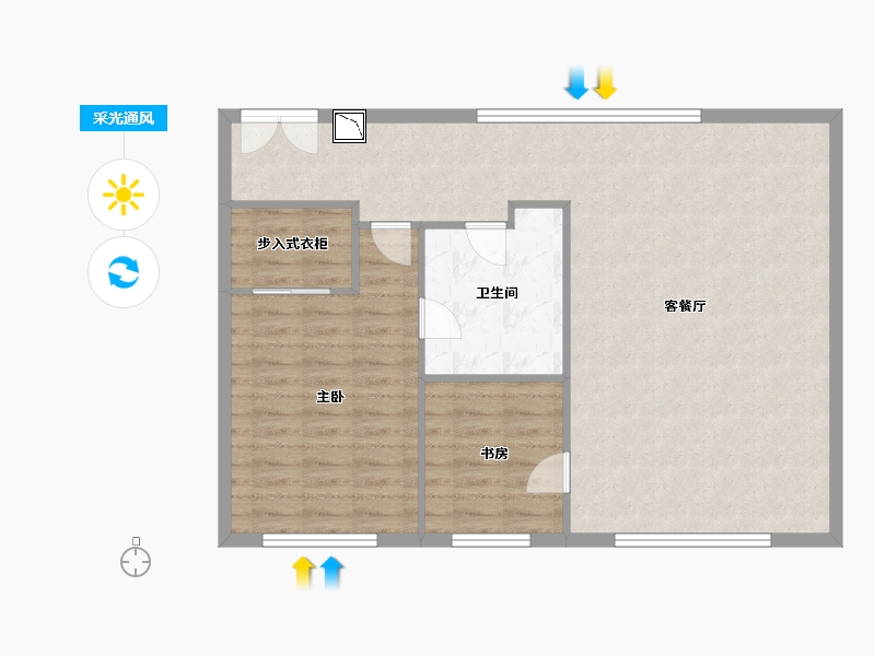 陕西省-榆林市-中国铁建西派中心-89.57-户型库-采光通风