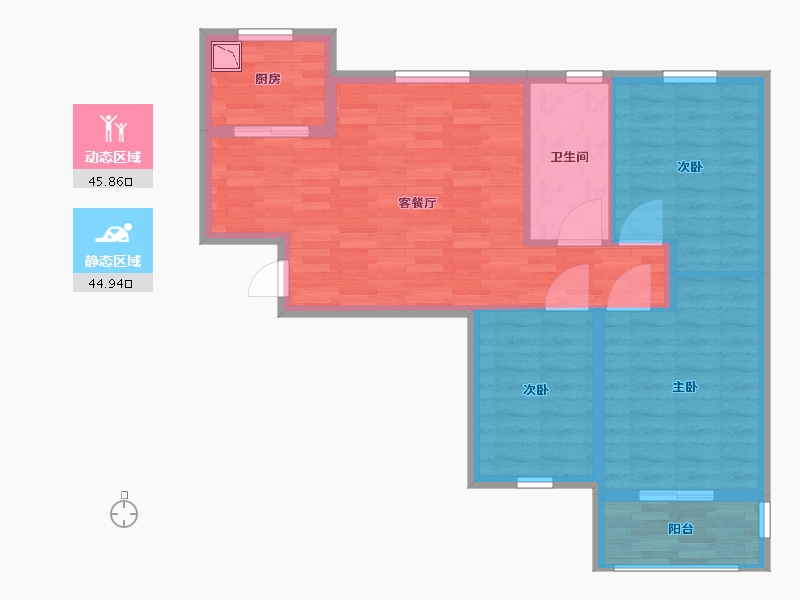 陕西省-西安市-望贤城启-81.70-户型库-动静分区