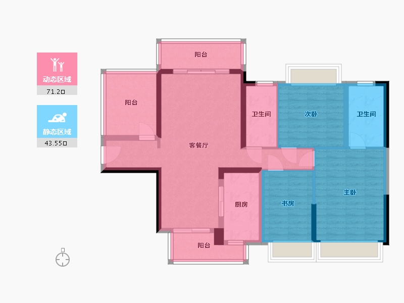 广东省-湛江市-敏捷悦江府-101.95-户型库-动静分区