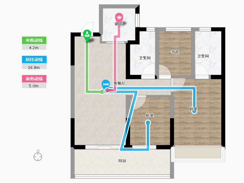 江苏省-苏州市-建发尚虞院-79.91-户型库-动静线