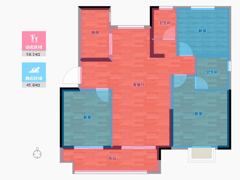 江苏省-常州市-光明光樾华庭-94.00-户型库-动静分区