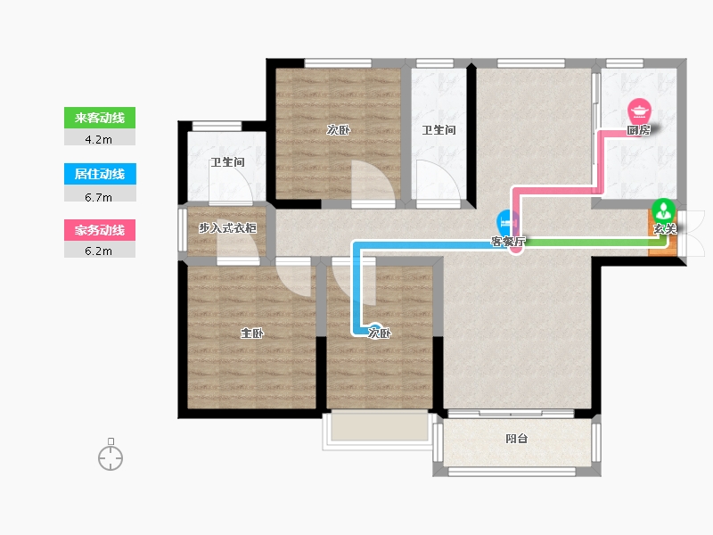 甘肃省-天水市-恒盛瑞府-103.09-户型库-动静线