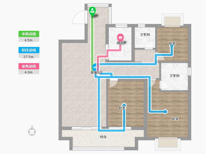 江苏省-常州市-光明当代拾光里-84.99-户型库-动静线