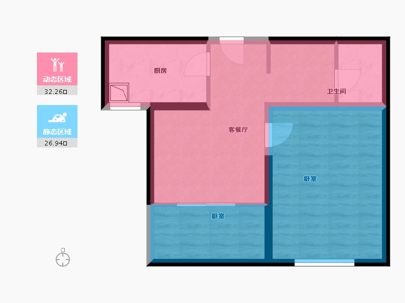 甘肃省-兰州市-城关江南明珠-52.16-户型库-动静分区