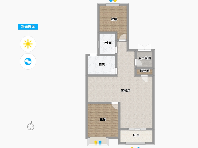 江苏省-扬州市-扬子万象都汇·万象世家-95.00-户型库-采光通风