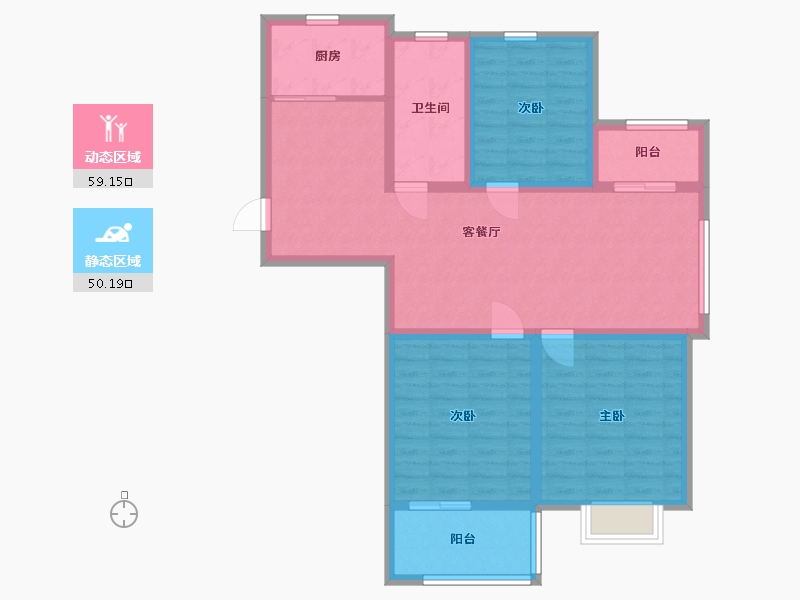 江苏省-盐城市-时代国际-97.62-户型库-动静分区