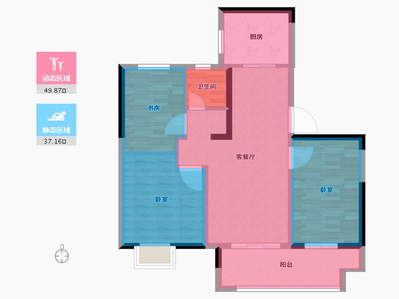 江苏省-常州市-光明光樾华庭-78.00-户型库-动静分区