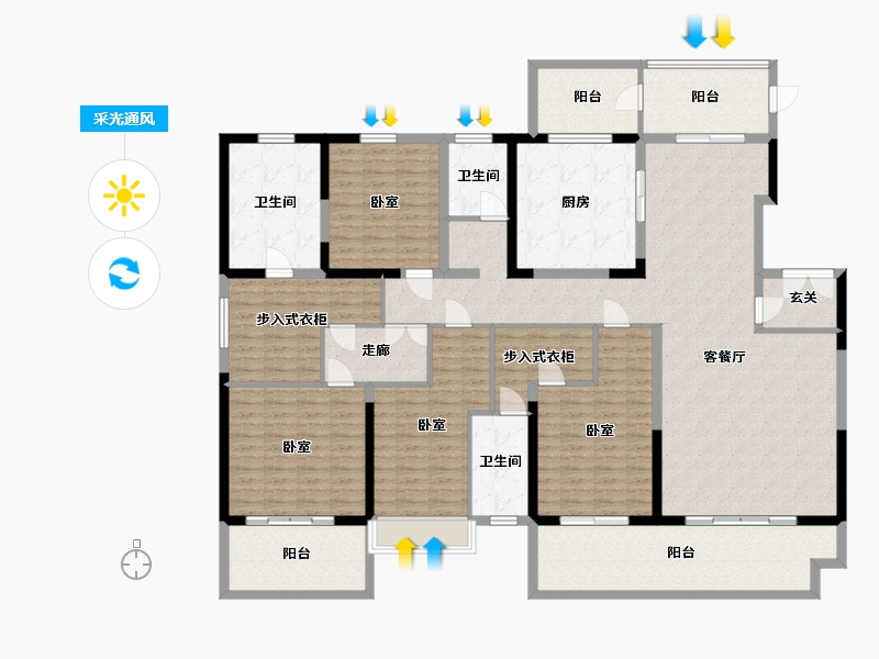 江苏省-镇江市-万善上院·云上-208.00-户型库-采光通风