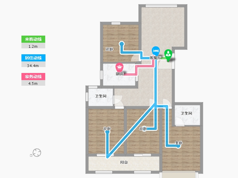 江苏省-盐城市-绿洲麒麟府-108.00-户型库-动静线