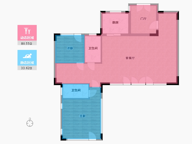 云南省-保山市-景业高黎贡小镇-105.42-户型库-动静分区