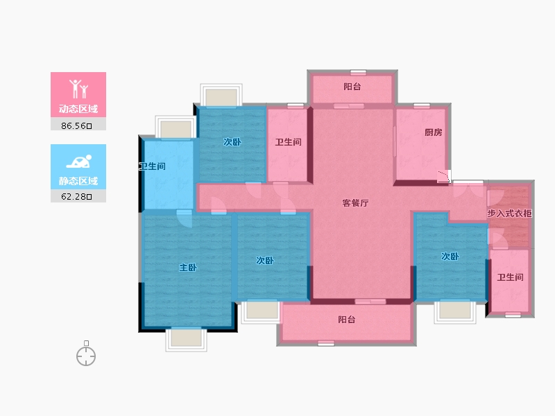 江苏省-南通市-江海都会-131.99-户型库-动静分区