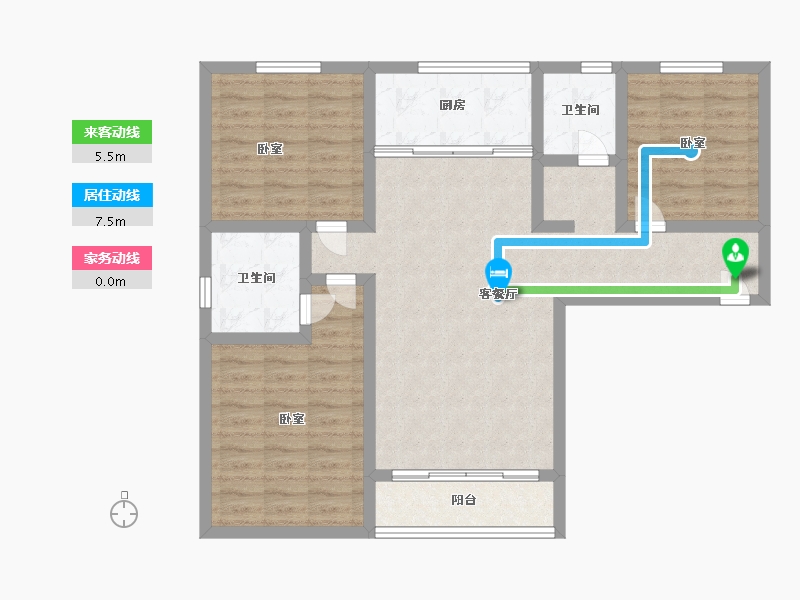 甘肃省-庆阳市-澳恺华府-91.92-户型库-动静线