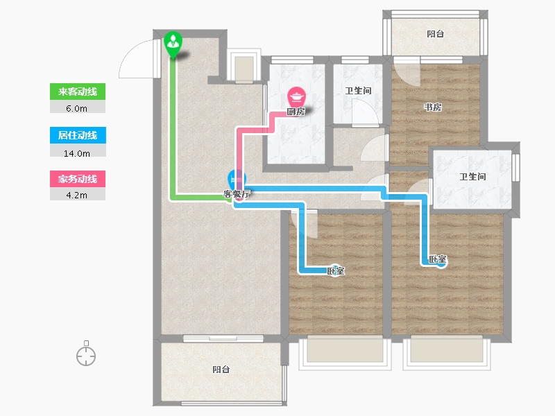 江苏省-镇江市-远洋香奈城三区-92.00-户型库-动静线