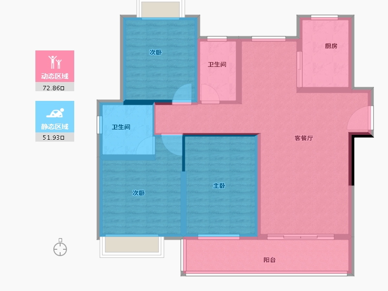 江苏省-苏州市-世茂璀璨时光-112.00-户型库-动静分区