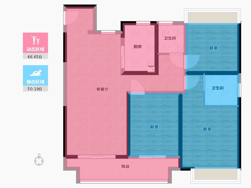 安徽省-宿州市-千禧城-104.21-户型库-动静分区