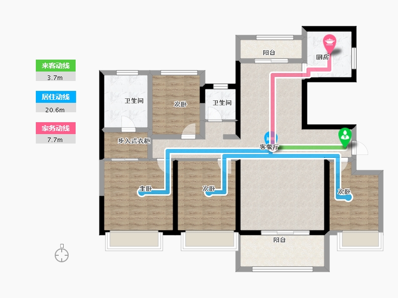 江苏省-扬州市-扬州万达广场-112.00-户型库-动静线