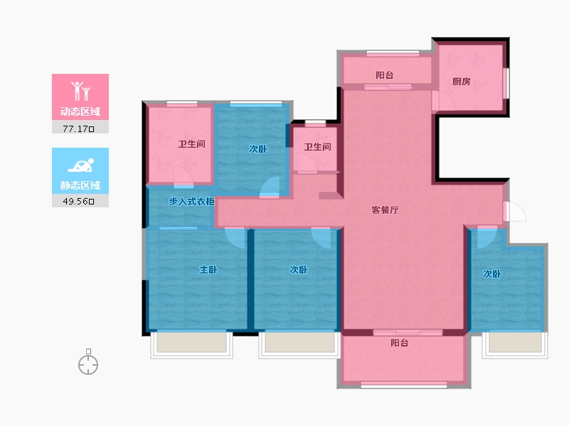 江苏省-扬州市-扬州万达广场-112.00-户型库-动静分区