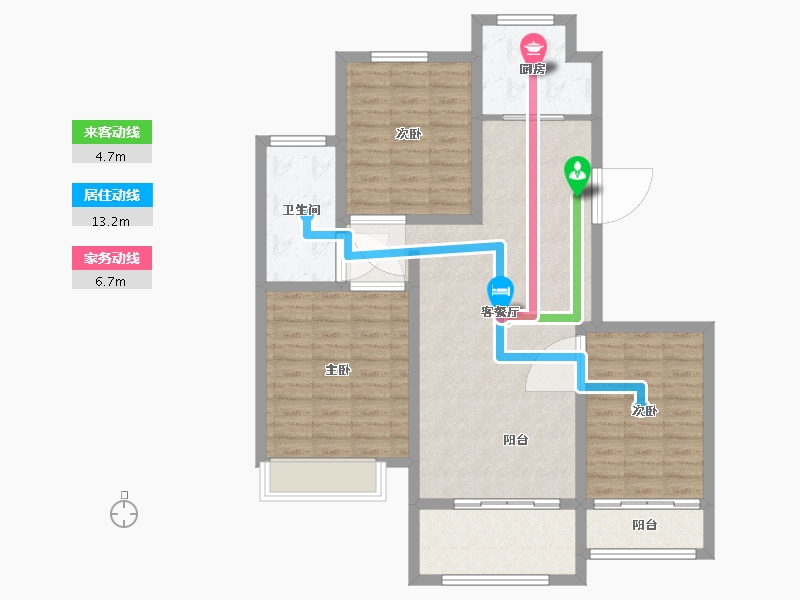 江苏省-盐城市-时代国际-98.40-户型库-动静线